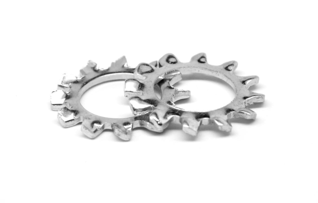 M14 DIN 6797A External Tooth Lockwasher Medium Carbon Steel Zinc Plated Pk 7000