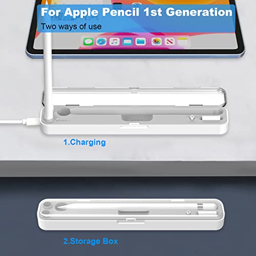 AreMe 2 in 1 Charging Case Compatible with Apple Pencil 2nd and 1st Generation, Magnetic Wireless Charger Dock for Pencil 2nd Gen, Portable Travel Case Storage Box for iPad Pencil by AreMe - Image 3