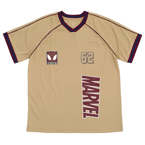 Marvel Mesh Soccer Jersey Athletic V-Neck T-Shirt Adult Sizes (X-Small - 2XL)