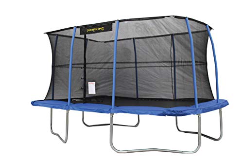 JumpKing 10 x 14 Foot Rectangular Bouncing Trampoline with Safety ...