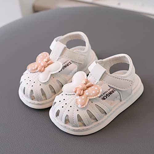 Girls Sandals Summer New Pink Love Princess Shoes Girls Sports Sandals for Girl White Toddler Dress Shoes (Beige, 6.5 Toddler)3