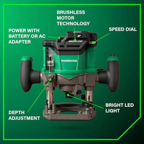 Metabo HPT M3612DA Cordless Plunge Router