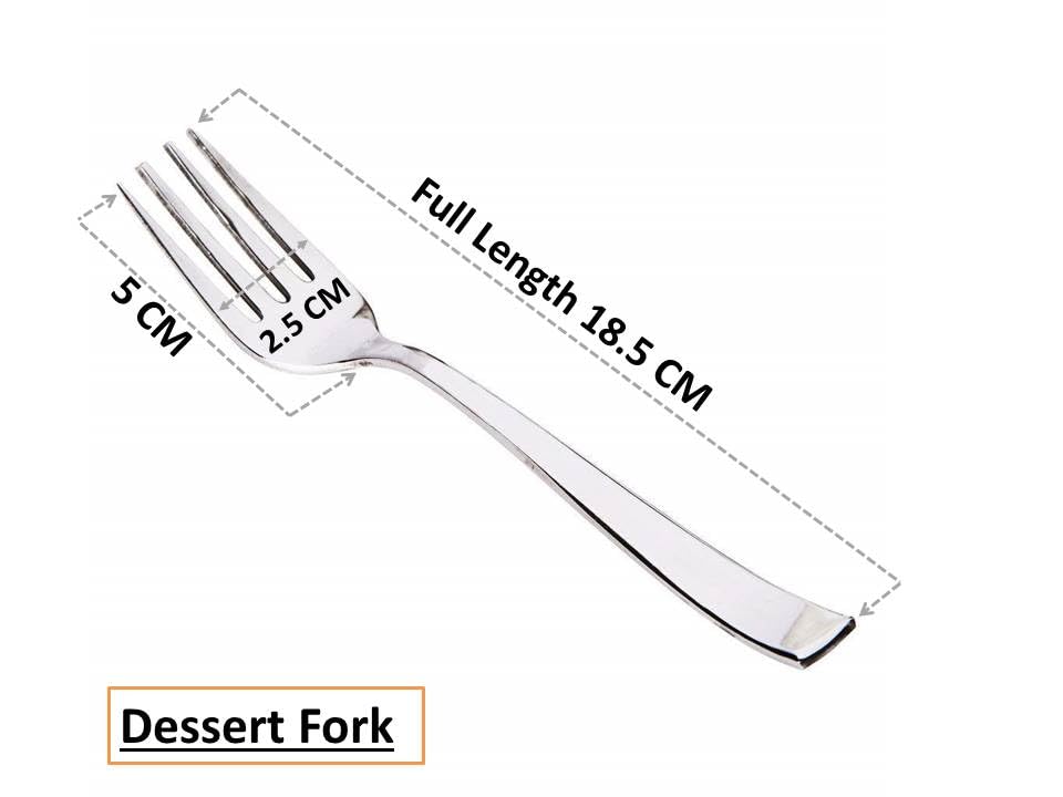 Image of Kanshita's Rasoiware Heavy-Duty Stainless Steel Dessert Fork Set | Pack of 6 | Elegant & Long-Lasting