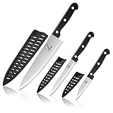 COKUMA Kitchen Knife, 3-Pcs Knife Set With Sheath...