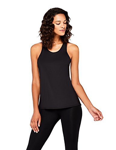 Marca Amazon - AURIQUE Top Deportivo de Tirantes Mujer, Negro (Black/damson), 42,...