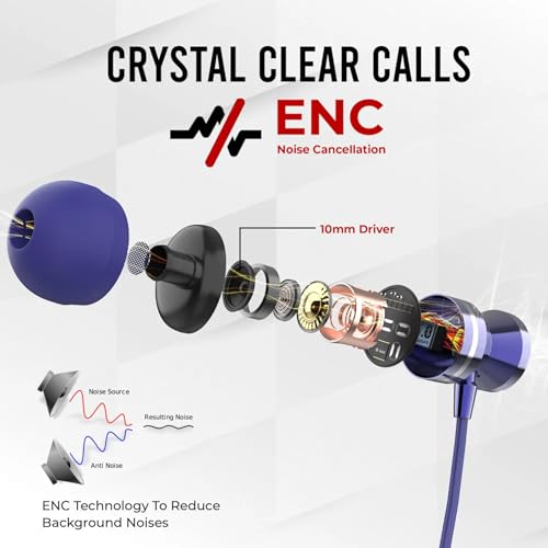 Image of Drumstone (𝟭𝟬 𝗬𝗲𝗮𝗿𝘀 Warranty Neckband Pro Bluetooth Headphones | 50dB Hybrid Noise Cancelling, 5 HD Mics, 37H Playtime, IP55 Water Resistant, 360 Spatial Sound, Fast Charging (Multicolor)