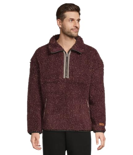 UGG Men's Uggbraid Confetti Half Zip Coat, Wild Grape, S at Amazon