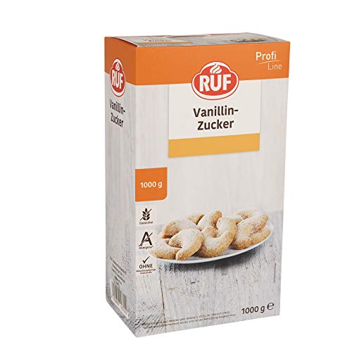RUF Vanillin Zucker Großpackung intensiv vanilliges Aroma geeignet zum Backen Kochen und Verfeinern glutenfrei vegan Profi Line