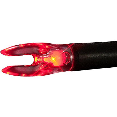 Nockturnal Fit Universal Size Red Lighted Arrow Archery Nocks 3 Pack