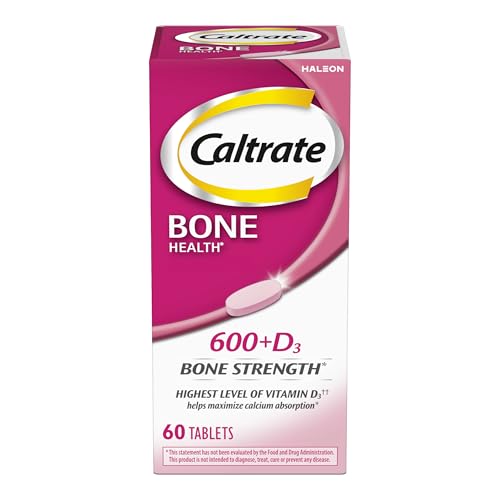 Caltrate 600 Plus D3 Calcium and Vitamin D Supplement Tablets Bone Health Supplements for Adults - 60 Count