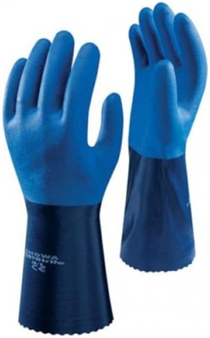 SHOWAGloves SHO720-L No.720 NBR Gauntlet Glove, Size: L, Blue