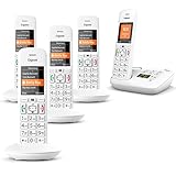 Gigaset E390A Five Big Button Home Cordless Phonewith Answer Machine, Nuisance Call Block and Hearing Aid Compatibility