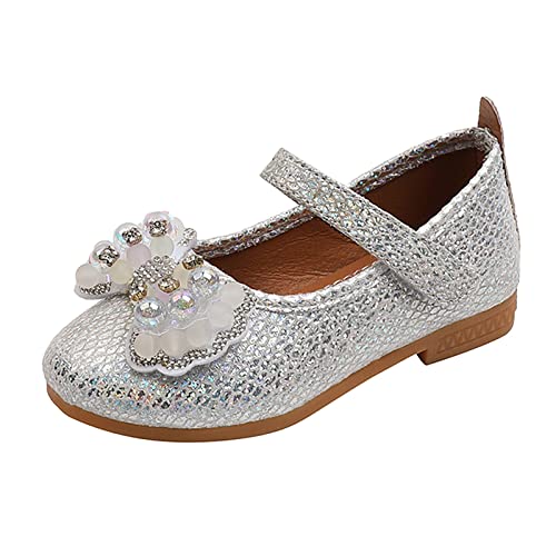 Girls Mary-Jane Shoes, Girls Dress Shoes Mary-Jane School Party Princess Shoes with Low Heel Ballet Flats 1-5 Y
