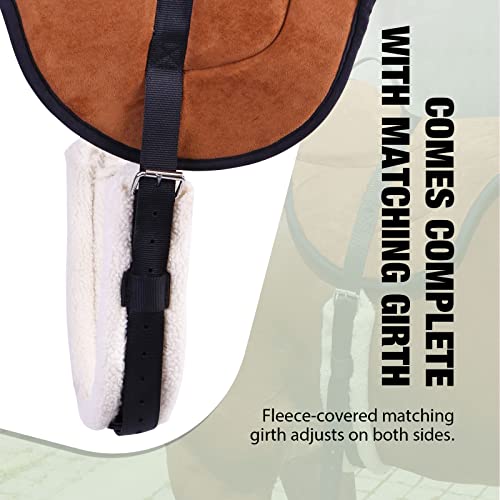 Image of Harrison Howard Equestrian Saddle Pad Horse Riding Pad Bareback Pad with Girth