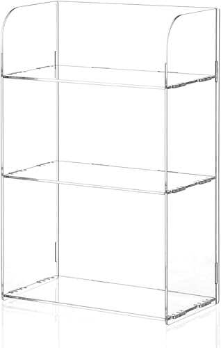 Jusalpha Estante organizador de baño de acrílico transparente de 3 niveles para cosméticos, perfumes, maquillaje, juguetes, especias, bandeja de disponible en Yaxa Peru