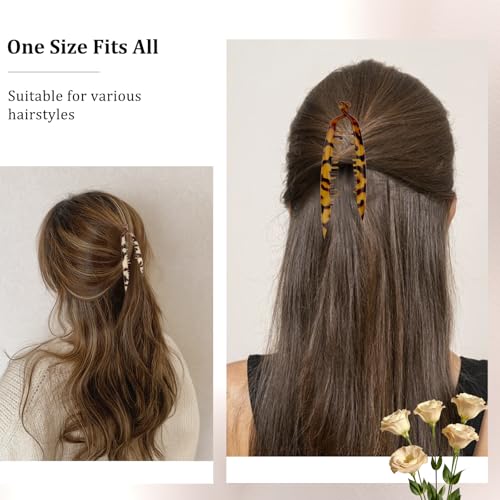 Pinzas de cabello banana tortuga, set de 6 piezas miniatura 4