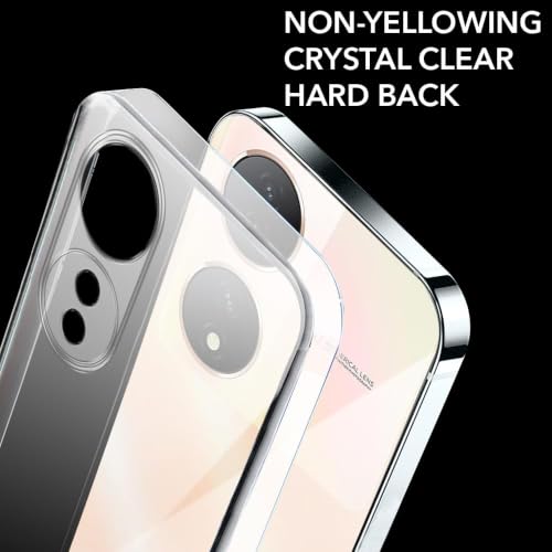 Image of Jkobi Lifetime Anti-Yellow Clear Back Case Cover for Vivo Y100 (Sleek Hard Crystal | Shockproof and Camera Protection)