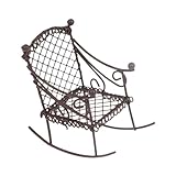 【Construcción resistente】: Hecha de hierro, esta mini mecedora está construida para durar