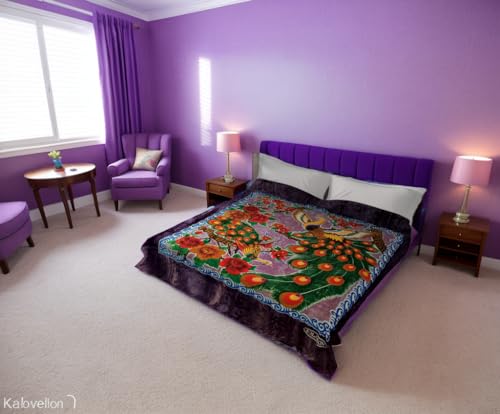 Solaron Queen Peacock Korean Mink Blanket