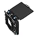 KONDOR BLUE | 4x5.65 Matte Box Indie Kit | Holds 2 4x5.65 Filters, 1 Front Load and 1 Filter Tray | Clamp-On Sunshade Hood, Flare Control and Light Control for Cinema Lenses and Camera Rigs | Black