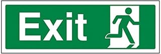 VSafety Final Exit Man Right Sign - Landscape - 300mm x 100mm - Self Adhesive Vinyl