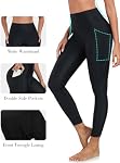 RELLECIGA Women's Swim Pants with Pockets High Waisted Swimming Leggings Swimsuit Pants for Women