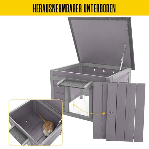 Aivituvin AIR12 Cat House Waterproof Feral Kitty Shelter Outdoor Indoor Rabbit Hutch thumb #3