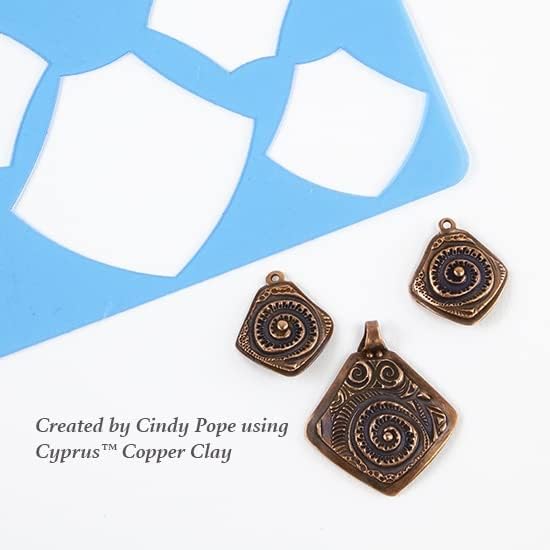 Cool Tools - Metal Clay Artists - Cindy Pope Templates - Set of 3 (New Shield)
