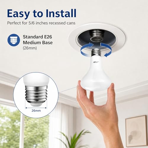 MASTERY MART 12 Pack BR30 LED Light Bulb, E26 Led Bulb 65 watt, 5000K Daylight 10W Dimmable 700 Lumen，Recessed Wide Flood Light Bulb for Indoor Kitchen Ceiling by MASTERY MART - Used condition - Image 6