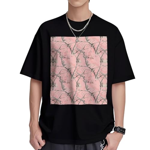 T-shirt camouflage homme et feuilles roses pour vos sorties d'été