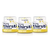 Ninja Thirsti Flavored Water Drops, SELTZER Lemon, Crisp and Refreshing Sparkling Water, Zero Calories, Zero Sugar, Zero Sweeteners, Makes 20, 12oz drinks, 3 Pack, WCFLEMNAM