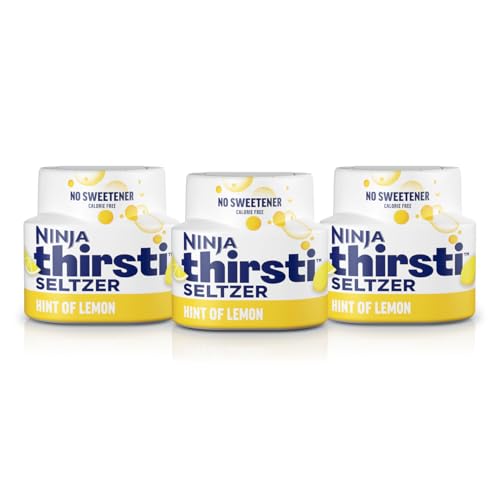 Image of Ninja Thirsti Flavored Water Drops, SELTZER Lemon, Crisp and Refreshing Sparkling Water, Zero Calories, Zero Sugar, Zero Sweeteners, Makes 20, 12oz drinks, 3 Pack, WCFLEMNAM