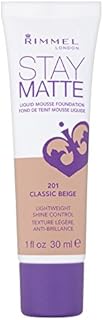 3 x Rimmel London Stay Matte Liquid Mousse Foundation 30ml - 201 Classic Beige