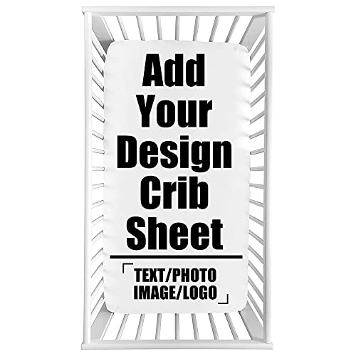 Custom Fitted Crib Sheets for Standard Crib Mattress, Premium Fitted Baby Girl Crib Sheets for Standard Crib Mattress - Ultra-Soft Cotton Blend, Safe and Snug, W28 xL52 xH8, White