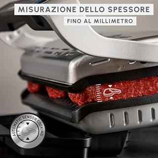Moulinex Optigrill+ XL, Griglia Elettrica da Interno Ideale per Cucinare Carne, Pesce e Verdure, Indicatore di Cottura e 9 Programmi Automatici, Piastre Antiaderenti, GI722D