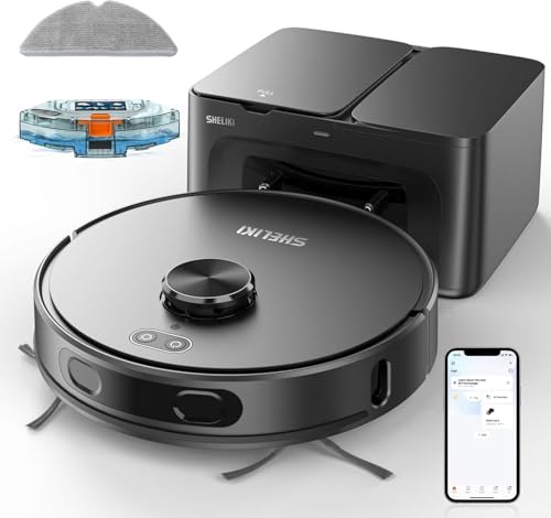 Robot Vacuum and Mop, 3-in-1 Robotic Vacuum Cleaner with 70-Day Self-Emptying Base, 360° LiDAR Navigation, Smart Mapping & Auto-Return, 6000Pa Strong Suction for Pet Hair, Carpets & Hard Floors
