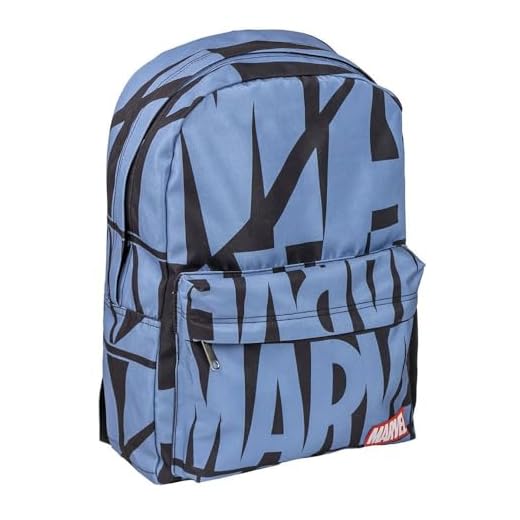 CERDÁ LIFE'S LITTLE MOMENTS Mochila Casual de Marvel - Color Azul - 32x12x42 cm - Fabricada en Poliéster - Estampado con Motivos de Marvel - Producto Original