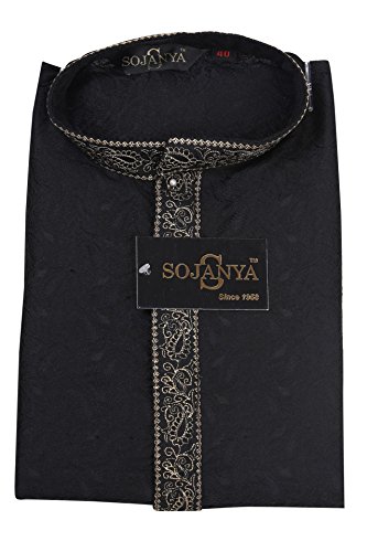 Image of Sojanya (Since 1958 Men's Red Jacquard Silk Kurta & Churidaar Pyjama