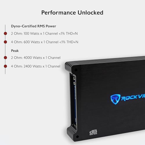 Image of Rockville dB14 4000w Peak /1000w RMS Mono 2 Ohm Amplifier Car Audio Amp