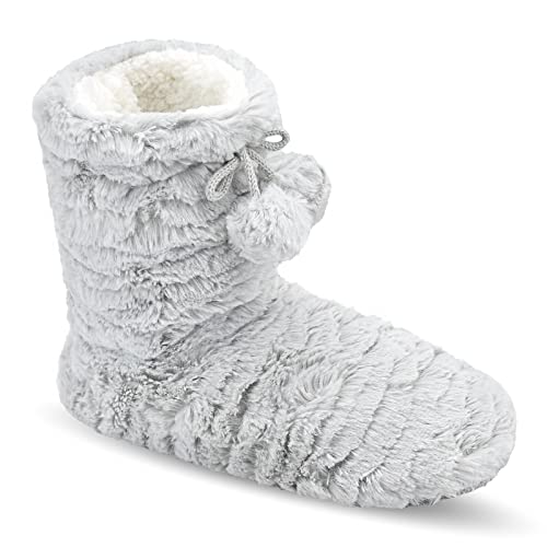 Image of Keyela Womens Non-Slip Sole Slipper Socks, Fluffy Winter House Booties