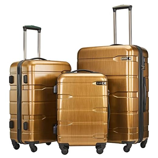 Coolife Expandable Luggage Set - 3 Pieces