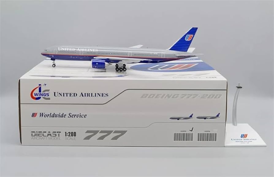 航空機・ヘリコプター Boeing 777-200 United Airlines 1/200 Amazon.co.jp: 1:200 完成品 for JC Wings for UNITED AIRLINES