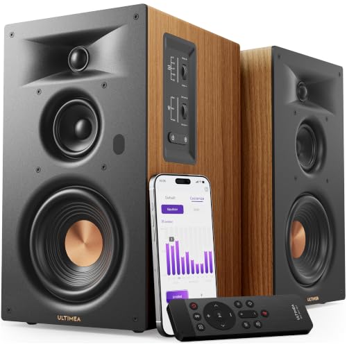 ULTIMEA BS-3 3-Way Powered Bookshelf Speakers w/ Smart App Control