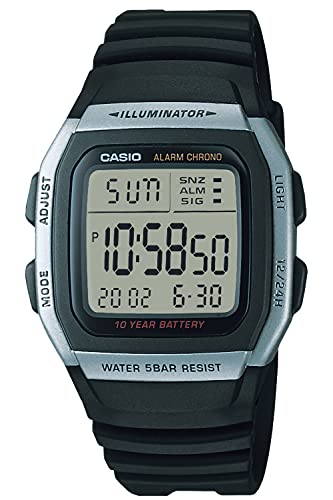 Casio Men Digital Quartz Watch with Plastic Strap W-96H-1AJH