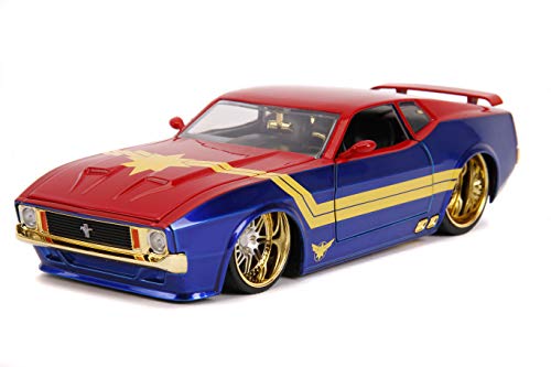 Jada Marvel 1:24 Ford Mustang Mach 1 con Figura Captain Marvel miniatura 5