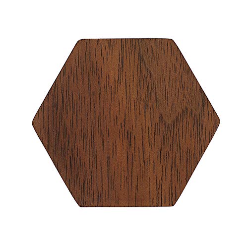 CALIDAKA Wood Ring Box for Wedding Ceremony Rustic Vintage Ring Bearer Box,Hexagon Ring Box Engagement Ring Box for Marriage Jewelry Case Jewelry Gift Box Black Walnut Wooden