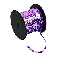 Rollo De Encaje Con Lentejuelas Azul - 6 Cm X 9 M, Poliéster, Para Decorar Vestidos, Bodas Y Manualidades