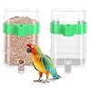 CLPOAWC Bird Water Dispenser, Bird Cage Feeder, Parakeet Cage Accessories, 2 Pcs Automatic Bird Water Feeder for Budgies Cockatiel Lovebird Canary Finch, clear