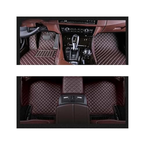 SADQRG Alfombrillas Coche Alfombrillas Personalizadas para 5er F10 G30 G60 F90 520-550 2011-2024 Alfombrillas Coche Juego(Café)