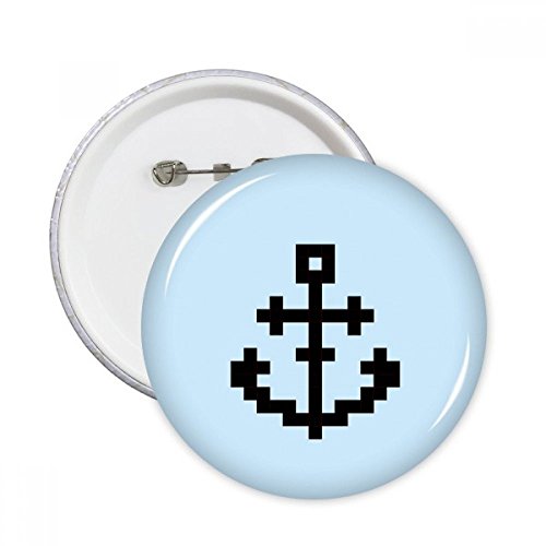 Badge bateau pixel rond DIYthinker 5pcs multicolores taille L